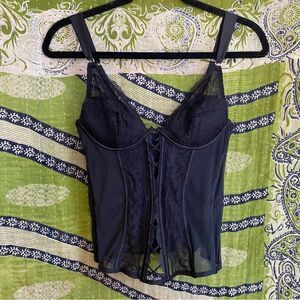 Victoria's Secret Padded Black Lace Corset Size 36B